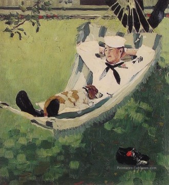 休暇中に自宅で勉強 1945 年 ノーマン ロックウェル Oil Paintings